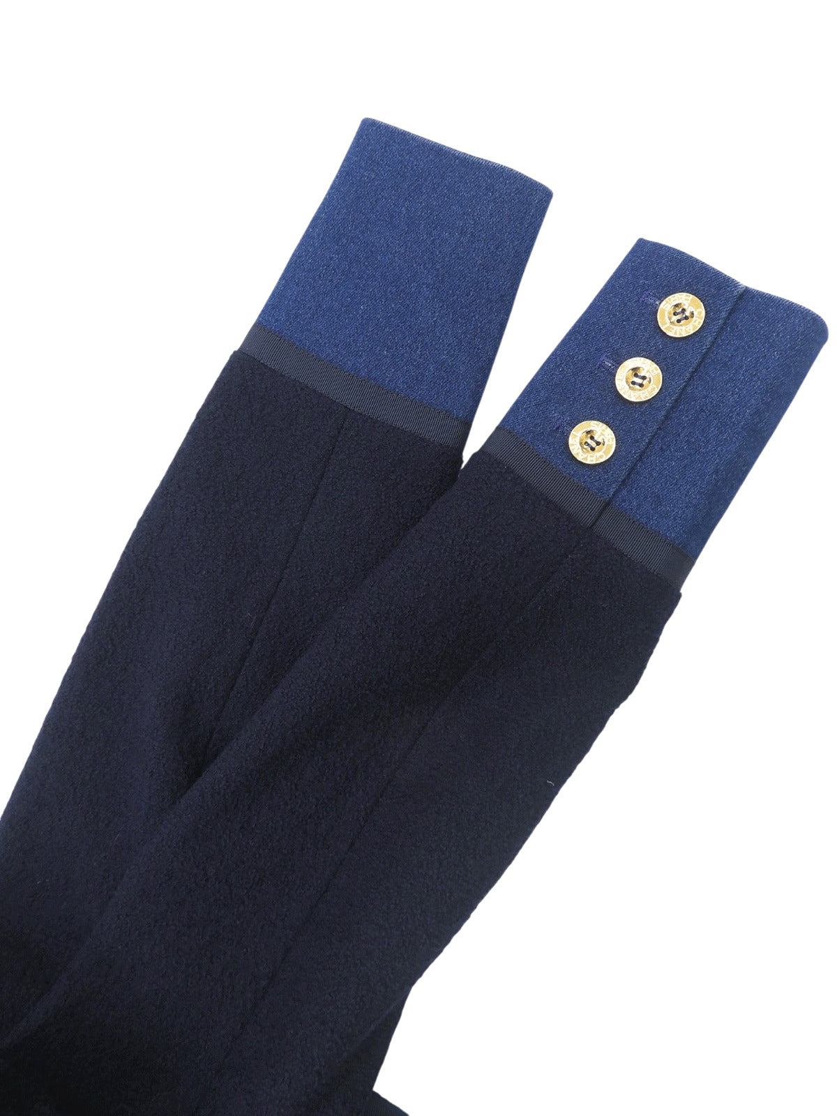 デニムツイードコンビロゴボタンジャケット #38 ネイビー