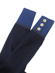 デニムツイードコンビロゴボタンジャケット #38 ネイビー