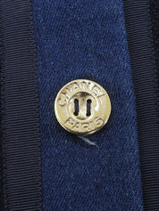 デニムツイードコンビロゴボタンジャケット #38 ネイビー