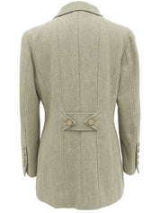 Wool Herringbone CC Mark Button Jacket Greige