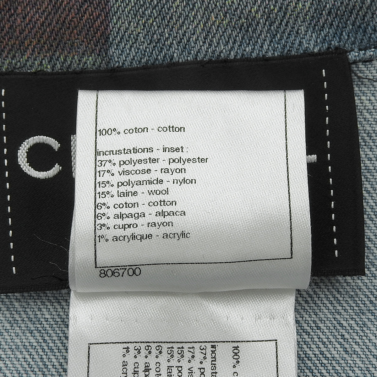 Tartan Check Pattern Denim Jacket #34 Multi-Color
