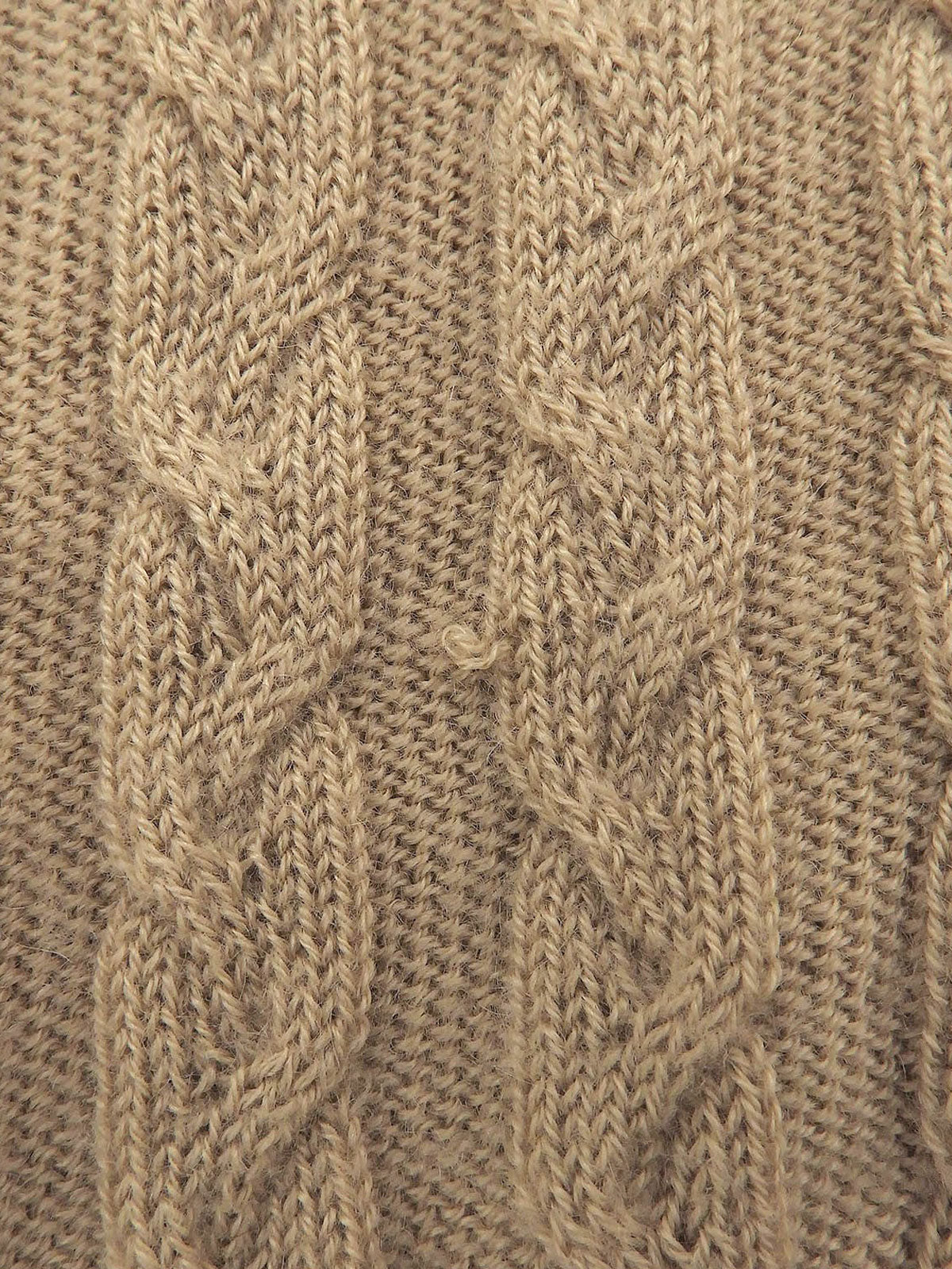 Logo Embroidered Knit Vest - Beige #40