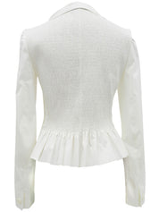 Eyelet Lace Design Jacket White #40
