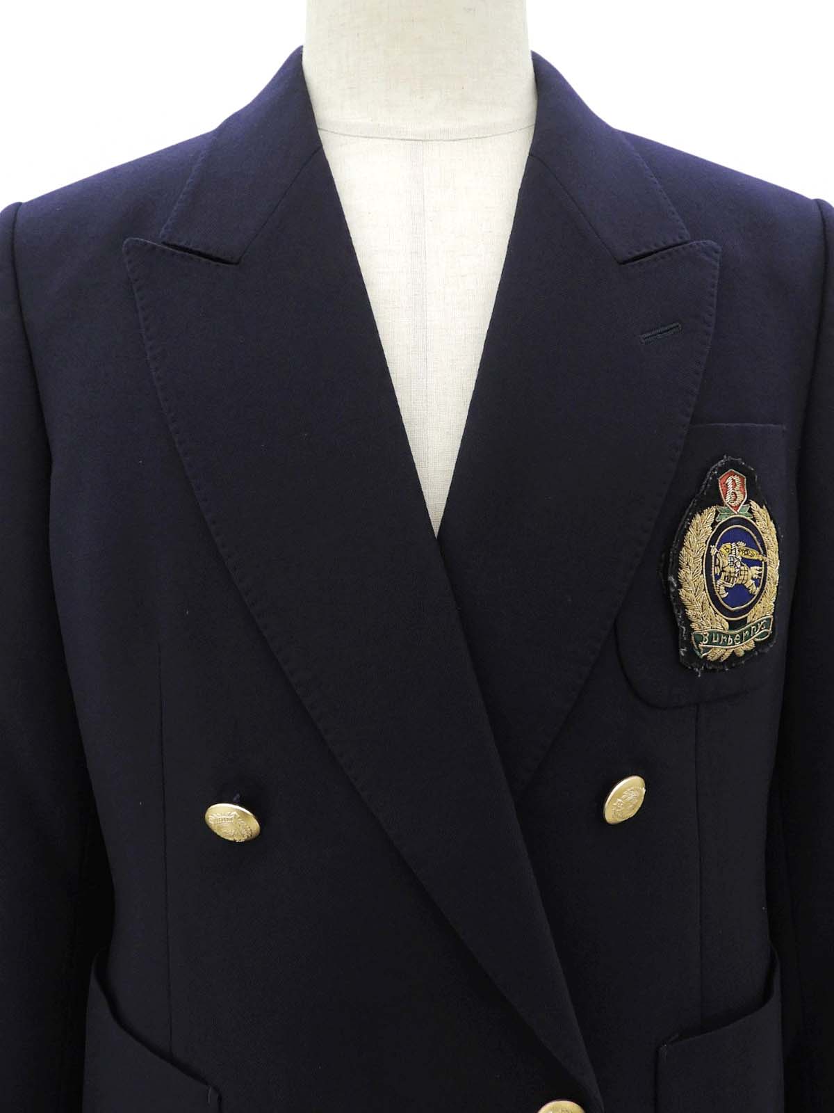 Logo Emblem Embroidered Jacket #15 Navy