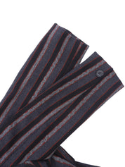 Wool Striped Pattern Jacket #S Grey/Black
