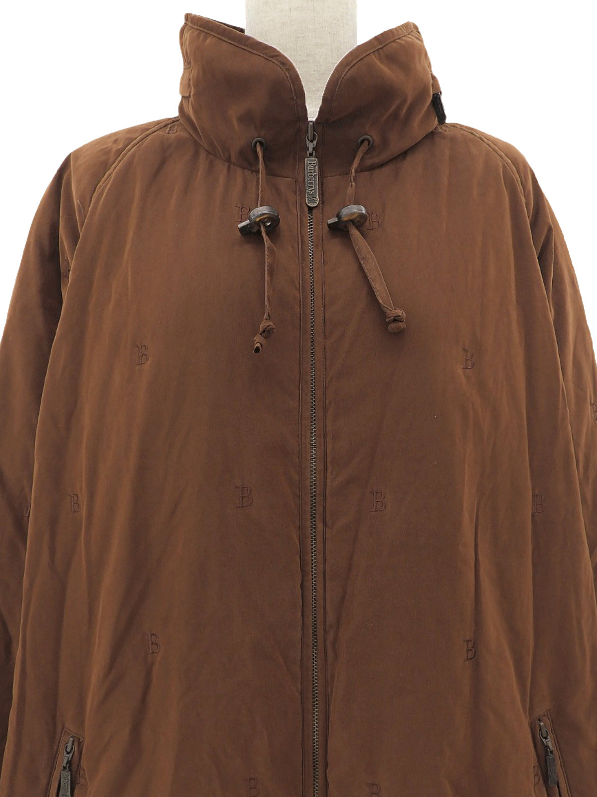 ロゴ刺繍パデットコート #15BR ブラウン