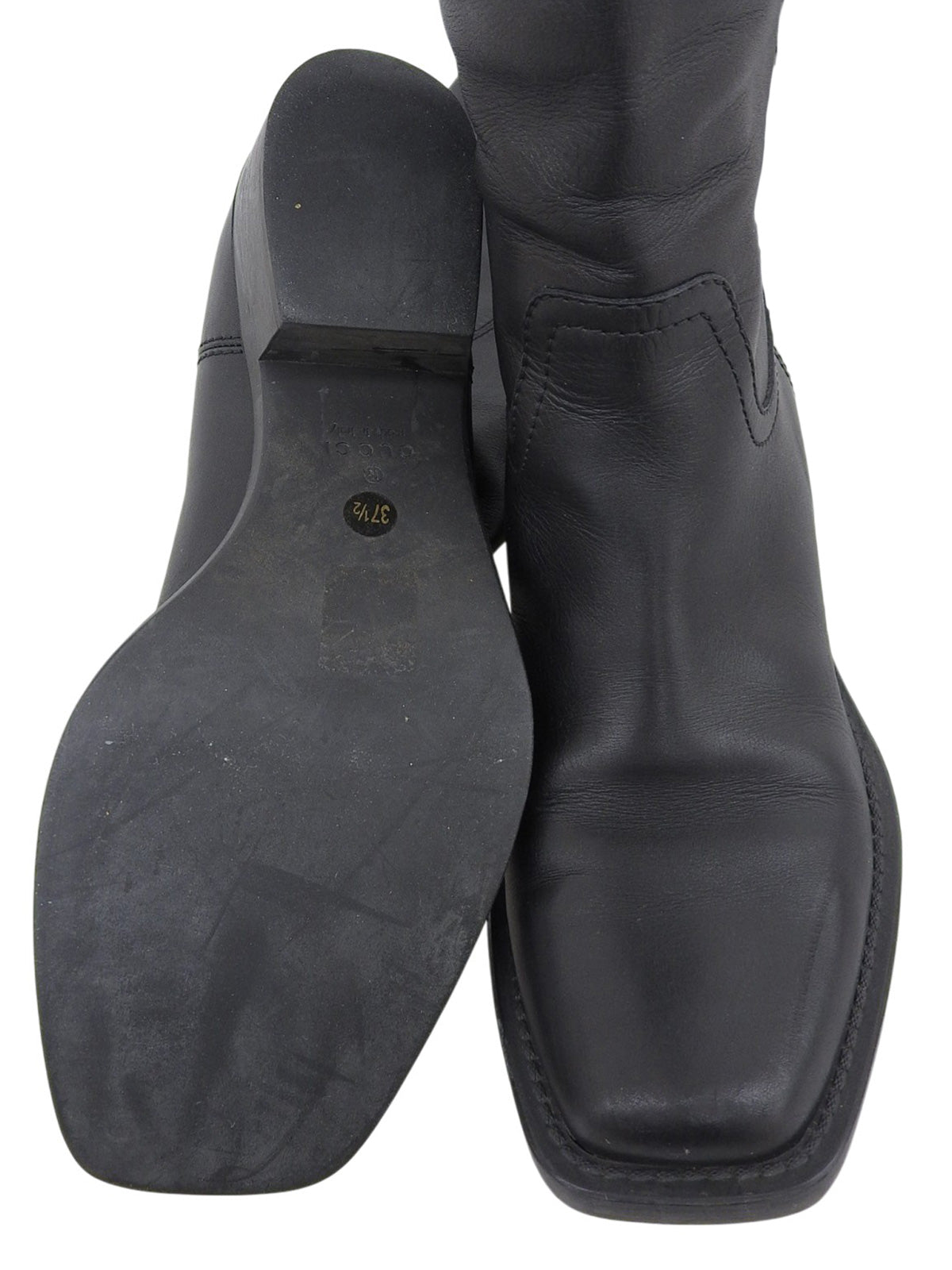 GG Embossed Long Boots #37.5 Black
