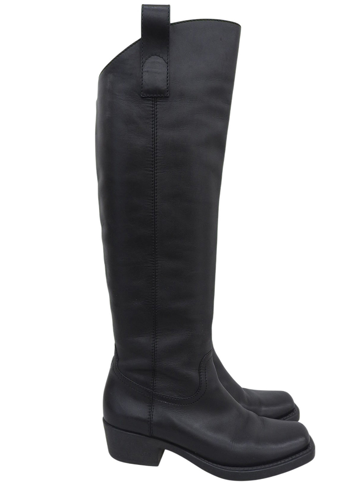 GG Embossed Long Boots #37.5 Black