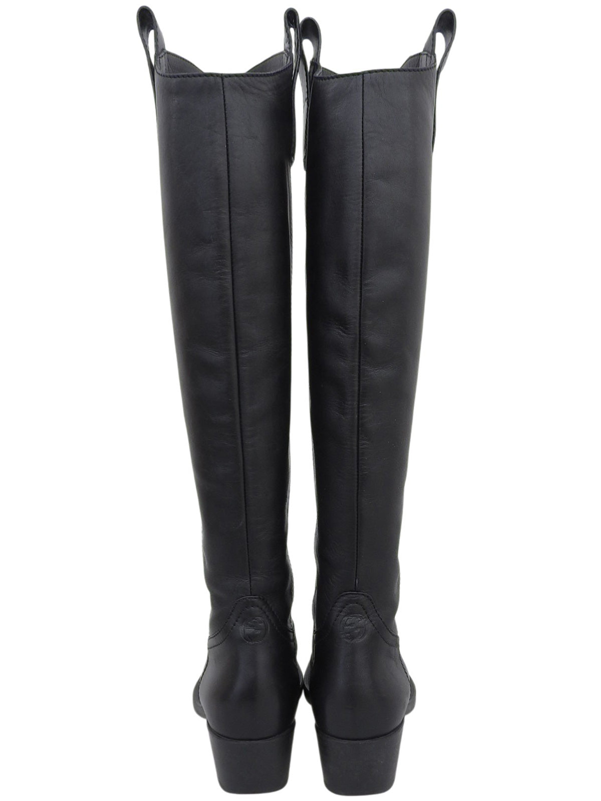 GG Embossed Long Boots #37.5 Black