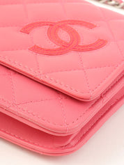 2014年頃製 CCマークステッチチェーンウォレット ピンク