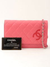 2014年頃製 CCマークステッチチェーンウォレット ピンク