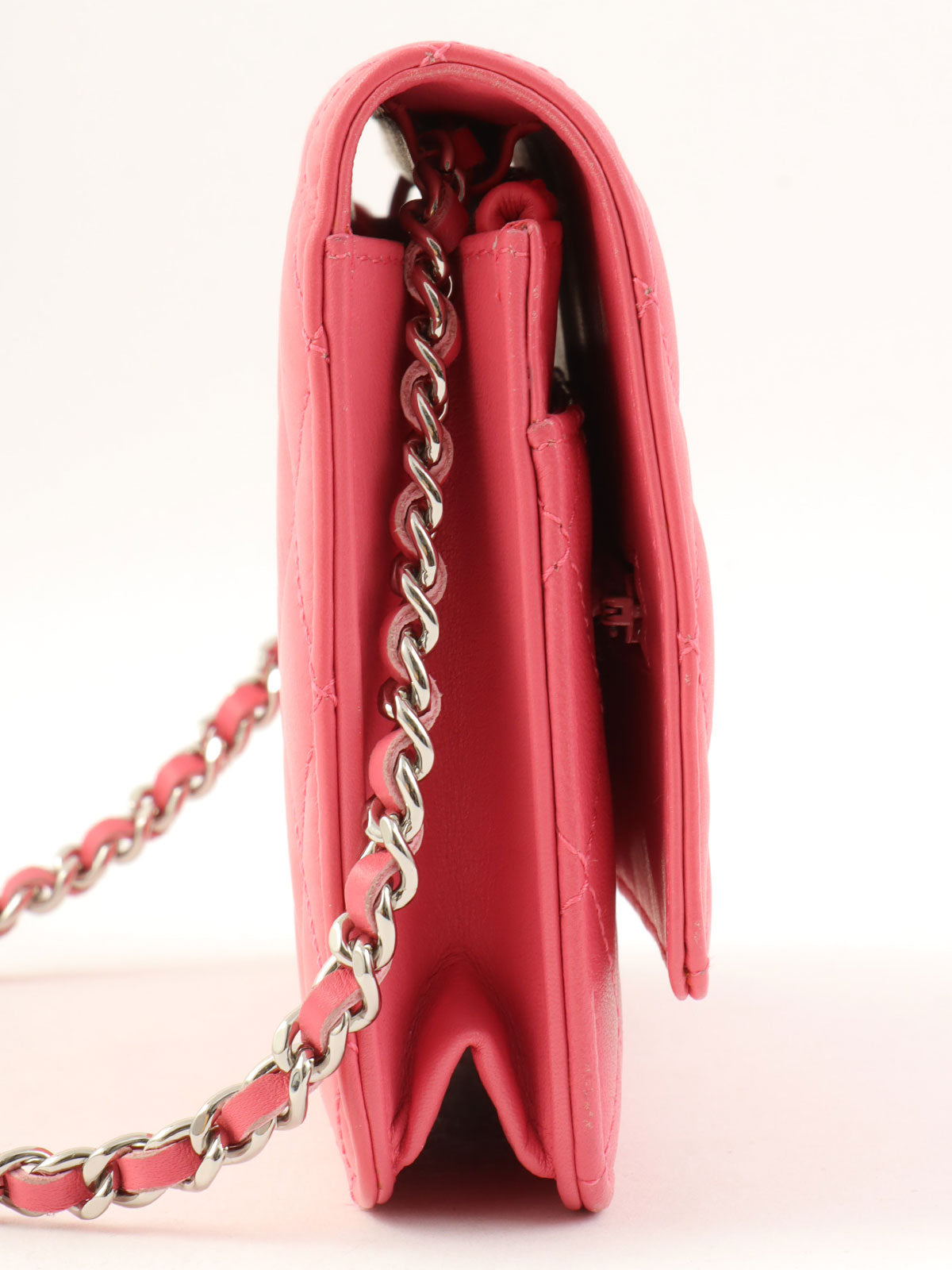 2014年頃製 CCマークステッチチェーンウォレット ピンク