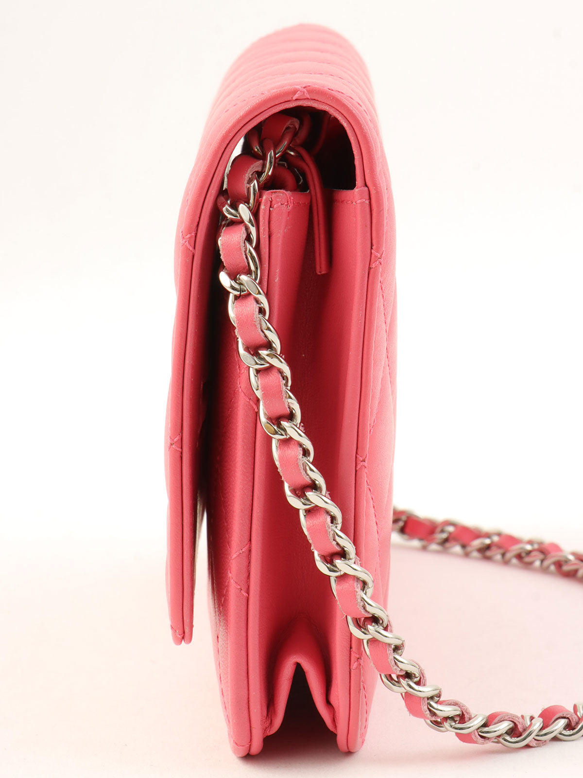 2014年頃製 CCマークステッチチェーンウォレット ピンク