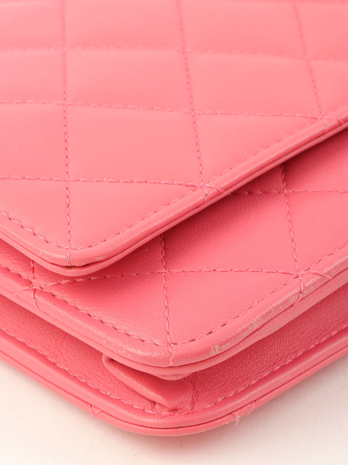 2014年頃製 CCマークステッチチェーンウォレット ピンク