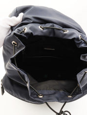 尼龙徽标牌双肩包 海军蓝/黑色