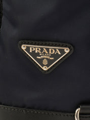 尼龙徽标牌双肩包 海军蓝/黑色