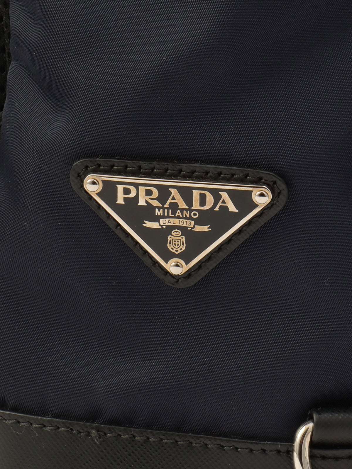 Nylon Logo Plate Backpack Navy/Black
