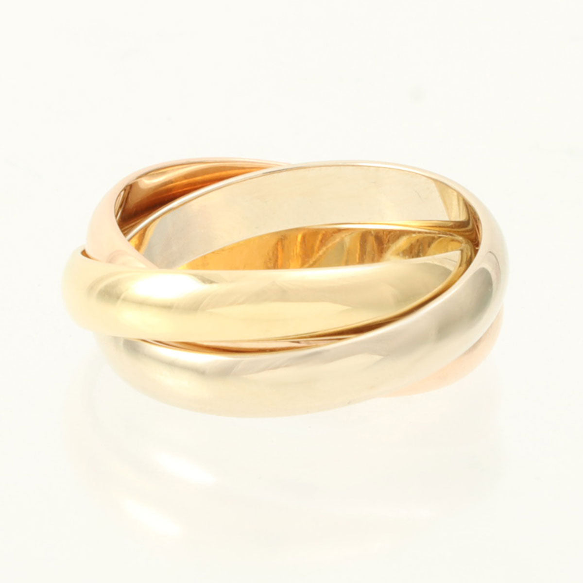 18K Trinity 戒指 #52 黄金/粉金/白金