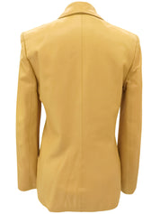 レザーロゴボタンジャケット キャメル #36