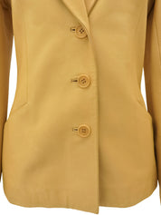 レザーロゴボタンジャケット キャメル #36