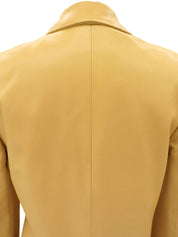 レザーロゴボタンジャケット キャメル #36