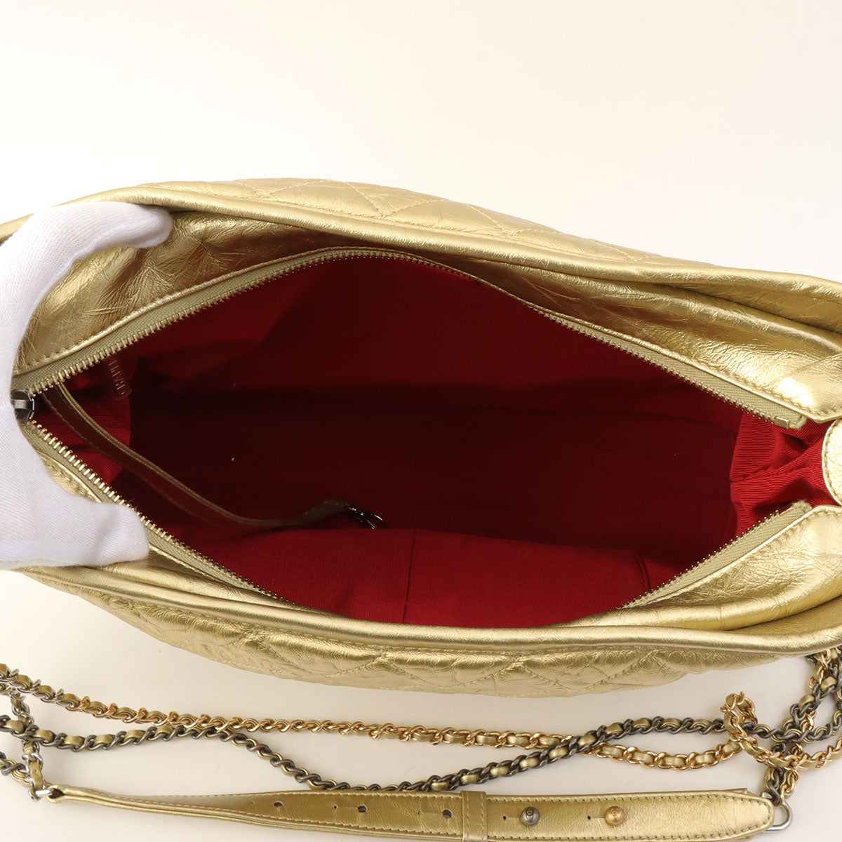 Around 2016 Made Gabrielle de Chanel Chain Shoulder Bag Gold
