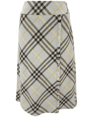 Nova Check Pattern Skirt Gray #36