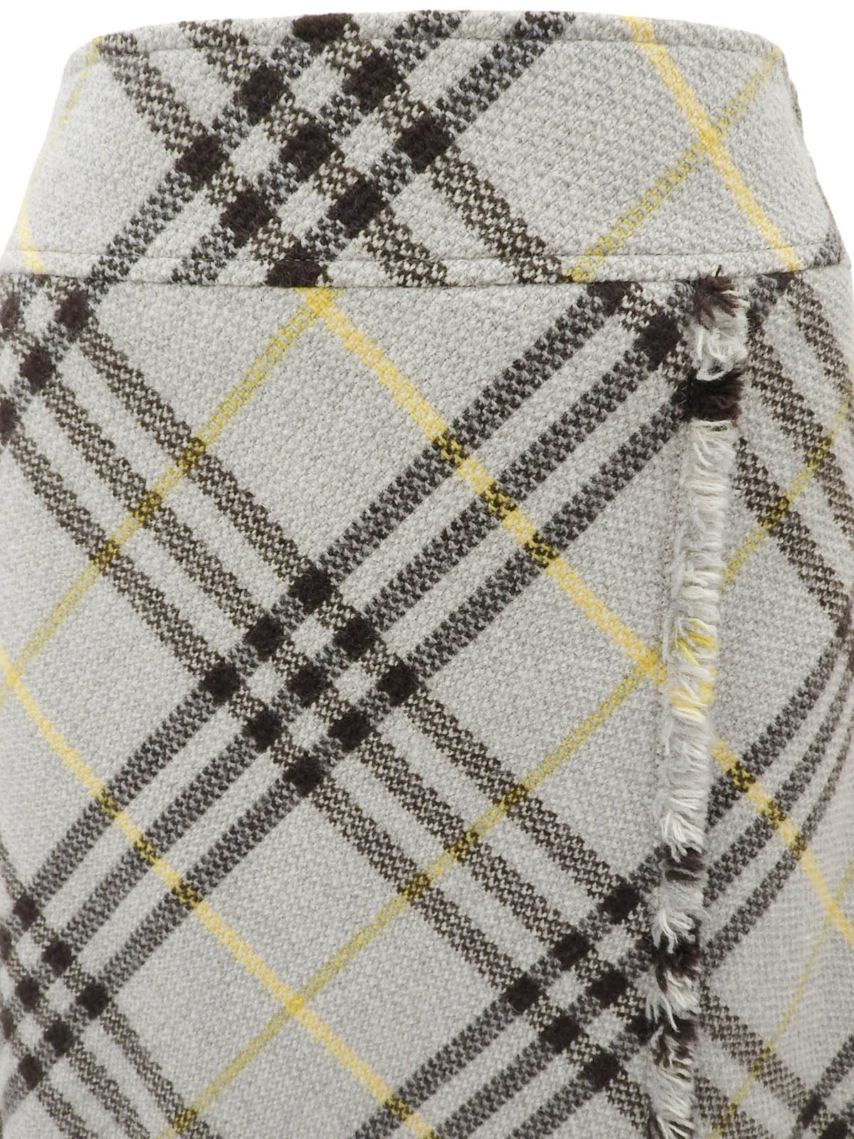 Nova Check Pattern Skirt Gray #36