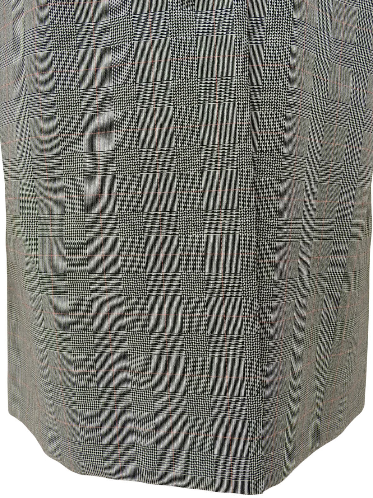 Wool Glen Check Long Jacket, Gray/Black, #42