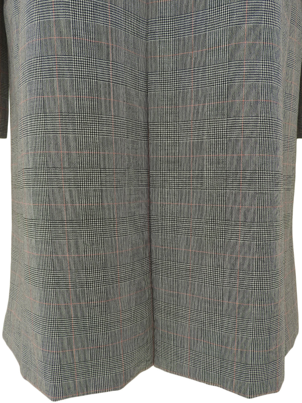 Wool Glen Check Long Jacket, Gray/Black, #42