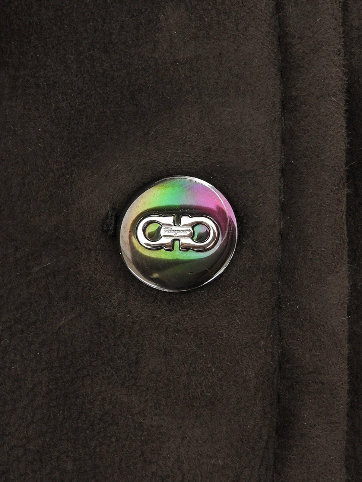 ムートンガンチーニボタンコート ダークブラウン#40