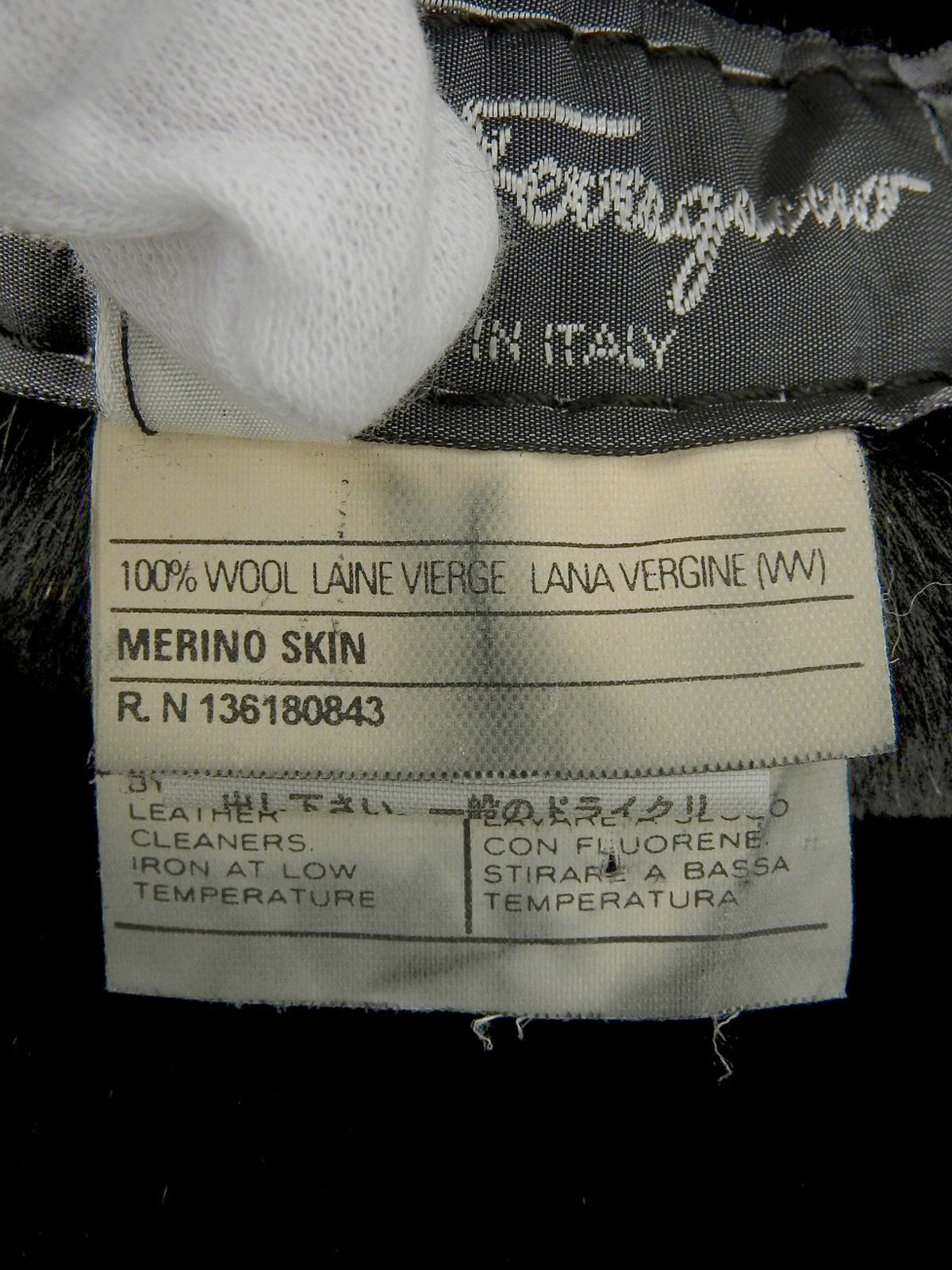 ムートンガンチーニボタンコート ダークブラウン#40