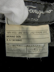 ムートンガンチーニボタンコート ダークブラウン#40