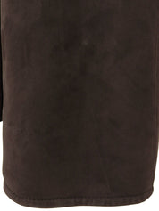 ムートンガンチーニボタンコート ダークブラウン#40