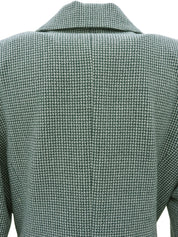 Wool houndstooth pattern jacket, green/ivory, size M
