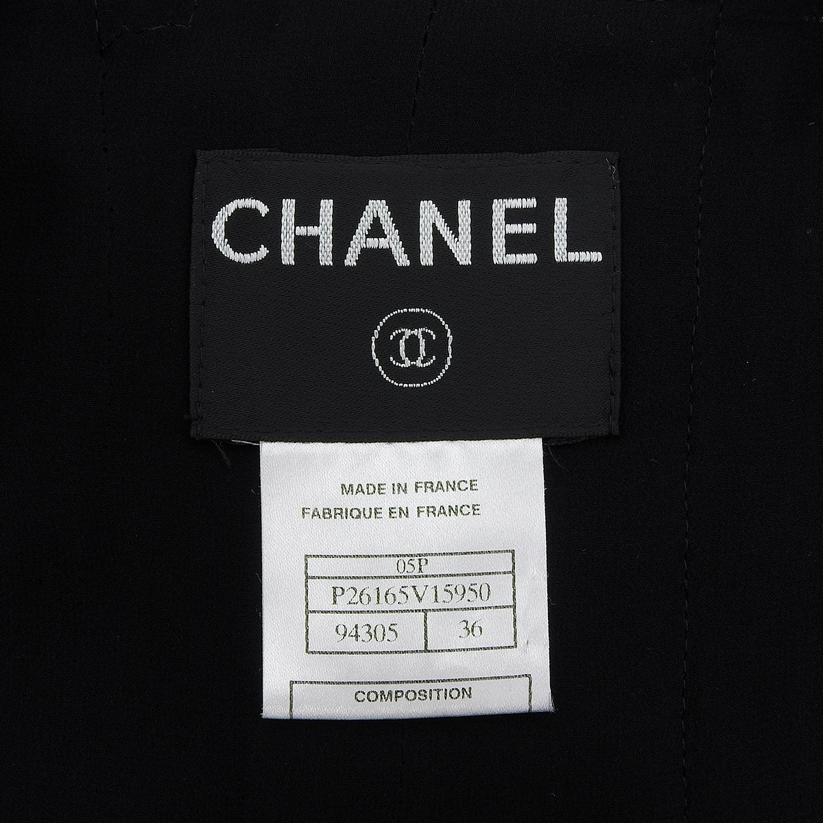 2005 Sequin CC Mark Button Jacket #36 Black