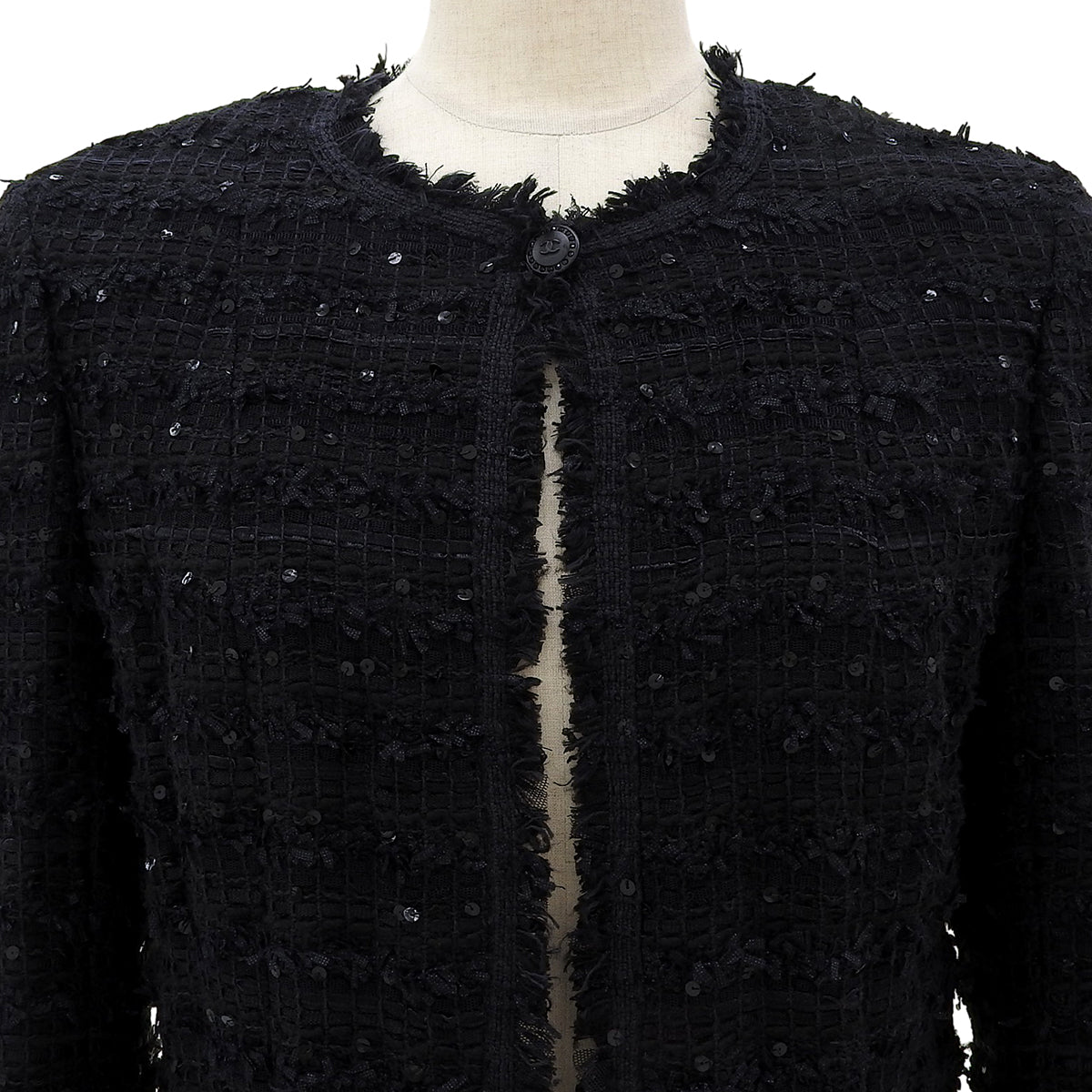 2005 Sequin CC Mark Button Jacket #36 Black