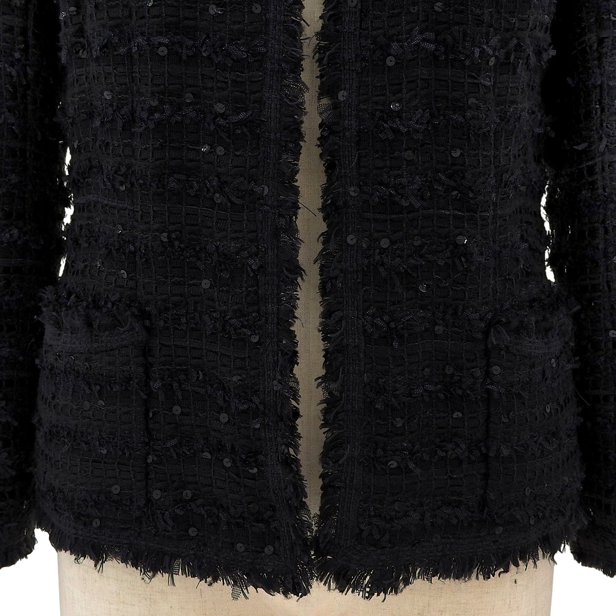 2005 Sequin CC Mark Button Jacket #36 Black