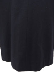 海军蓝双排扣徽标夹克