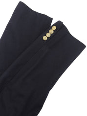 海军蓝双排扣徽标夹克