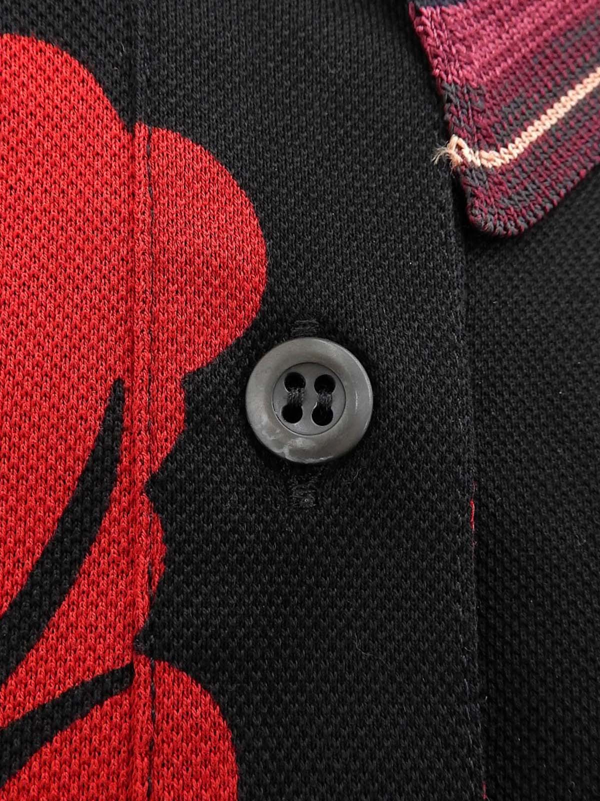 フラワーパターンノースリーブワンピース ブラック/レッド #44