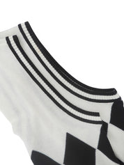 Diamond Pattern Logo Button Knit Vest #38 White/Black