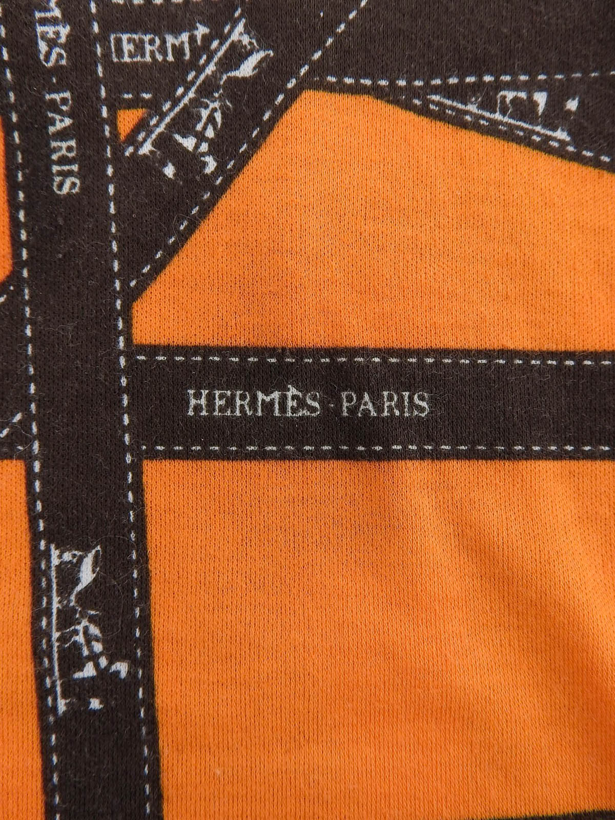 ボルデュックパターン半袖Tシャツ #S オレンジ/ブラウン
