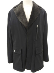 Boa Lining Logo Button Jacket #50 Black