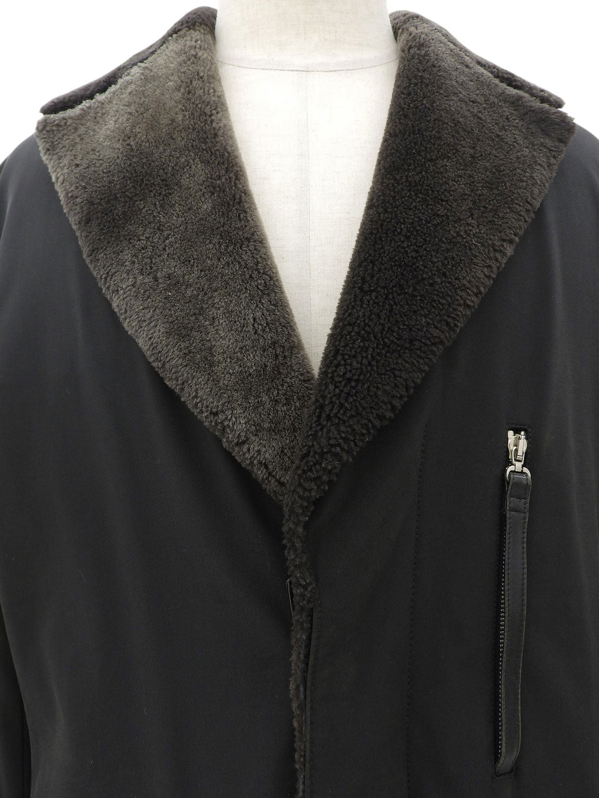 Boa Lining Logo Button Jacket #50 Black