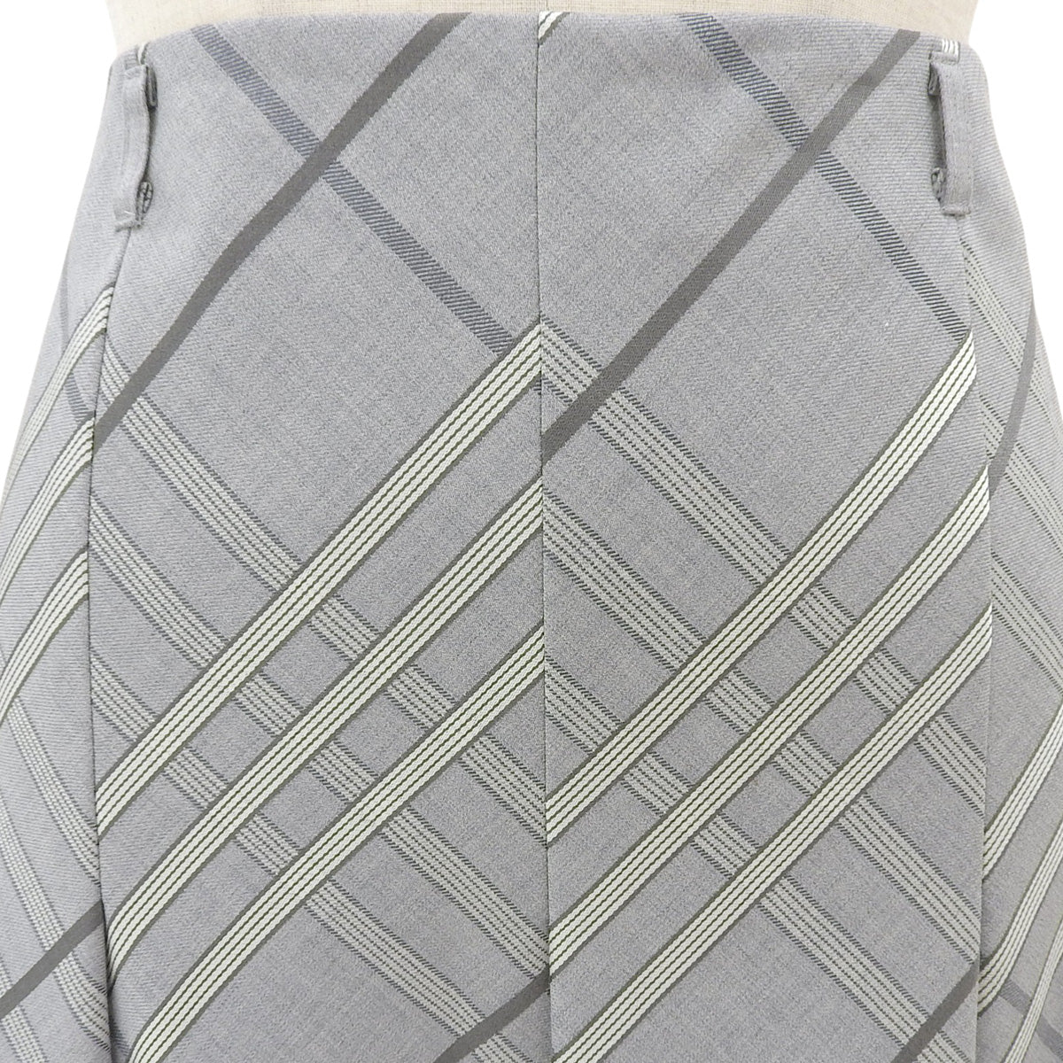 Check Pattern Pleated Skirt #38 Gray