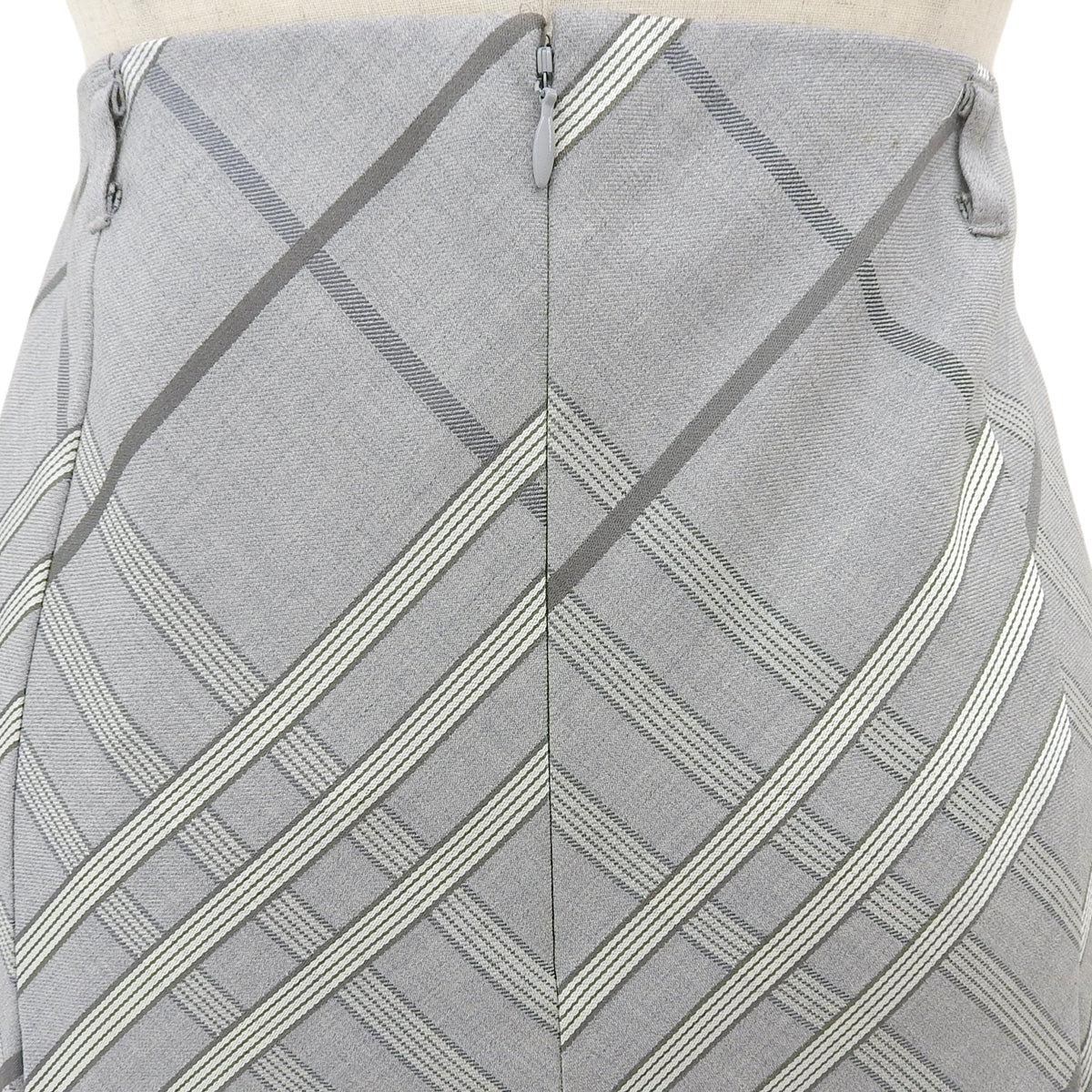 Check Pattern Pleated Skirt #38 Gray