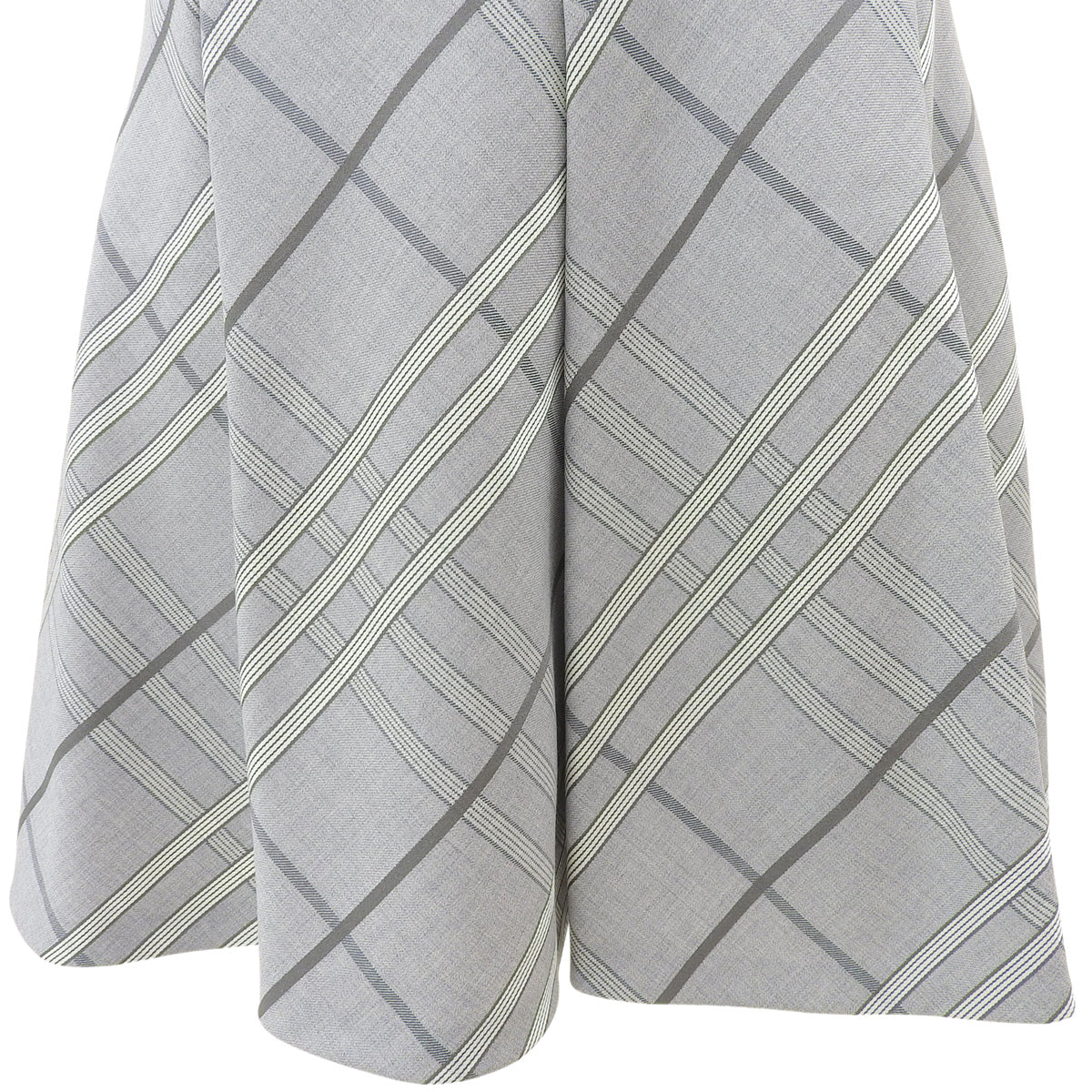 Check Pattern Pleated Skirt #38 Gray