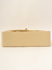 1992年頃製 キャビアスキンダイアナフラップチェーンバッグ25cm ベージュ