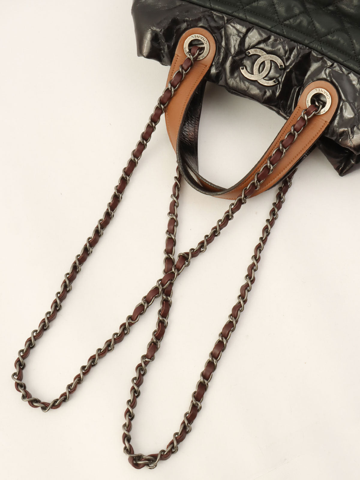 2011年頃製 インザミックスCCマーク2wayバッグ チャコールグレー/ダークブラウン